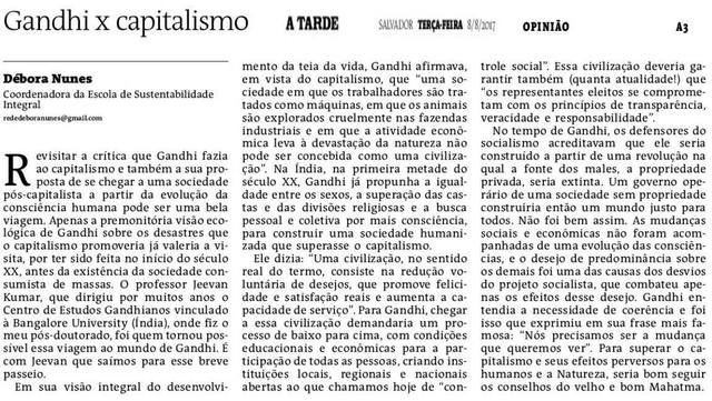 Gandhi e o capitalismo. display